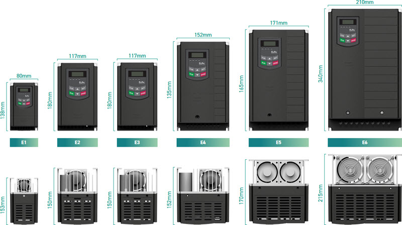 E800 matmenys